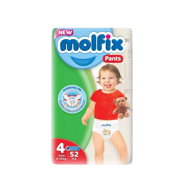Molfix Pants Baby Diaper 4 (9-14kg) - 52Piece