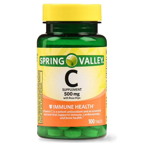 Spring Valley Supplement Vitamin C 500mg 100 Tablets - (China)