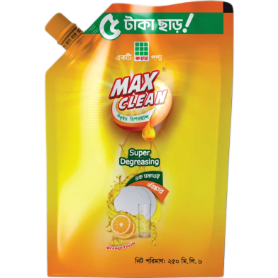 Maxclean Liquid Dishwash Refill Spout Pack 250 ml