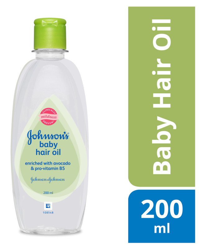 Johnson Baby Hair Oil Enriched with Avocado & Pro Vitamin B5 - 200ml (India)