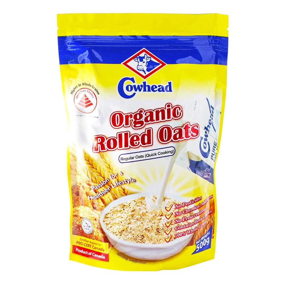 Cowhead Organic Baby Rolled Oats - 500gm (Canada)