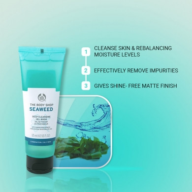 The Body Shop SEAWEED Deep Cleansing Gel Wash - 125ml (U.K)
