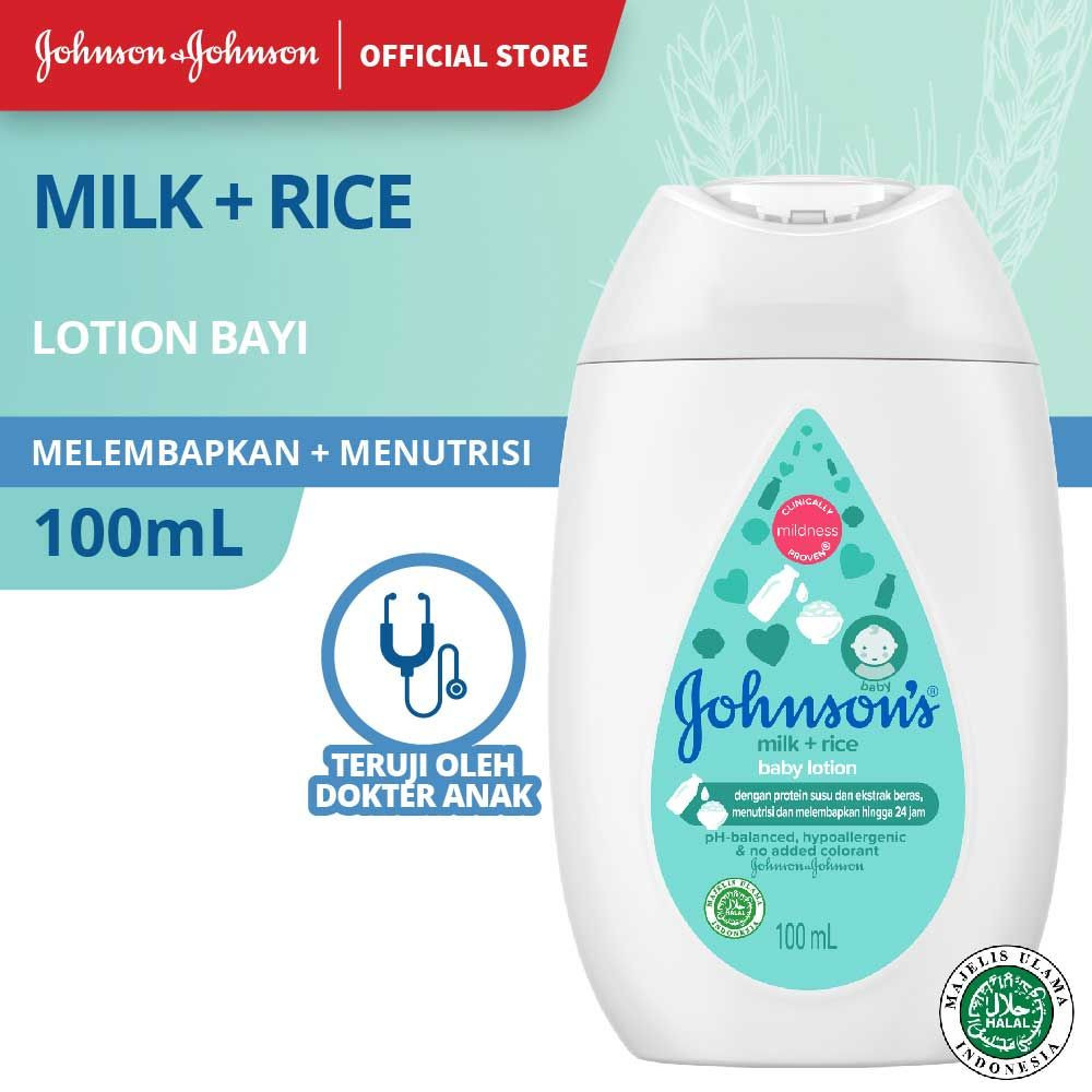 Johnsons Milk Rice Baby Lotion - 100ml (Indonesia)