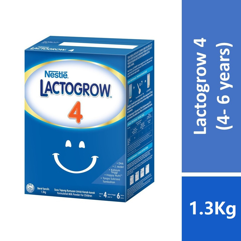 Nestle Lactogrow 4 Baby Powder (4 to 6 Years) - 650g (Imported From Malaysia)