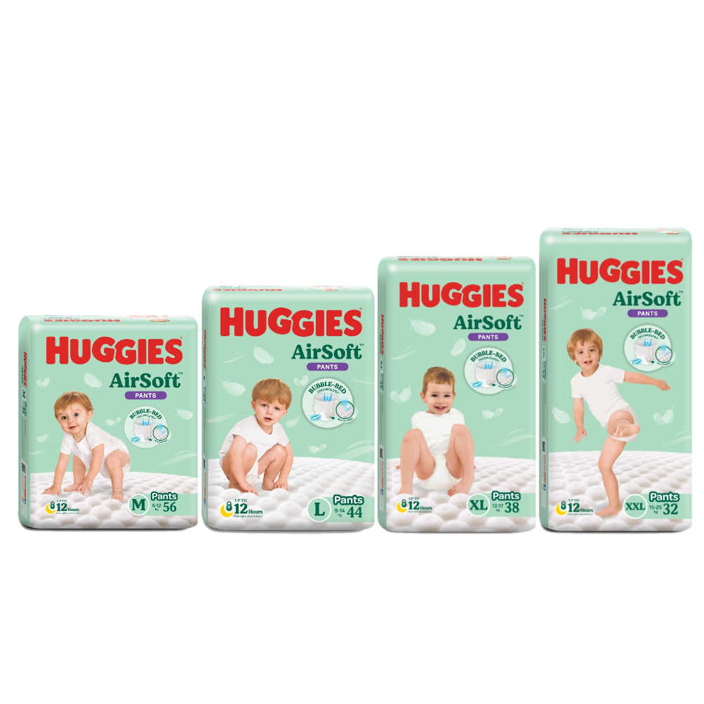 Huggies Air Soft Baby Diaper Belt Style (13-18kg) - XL44