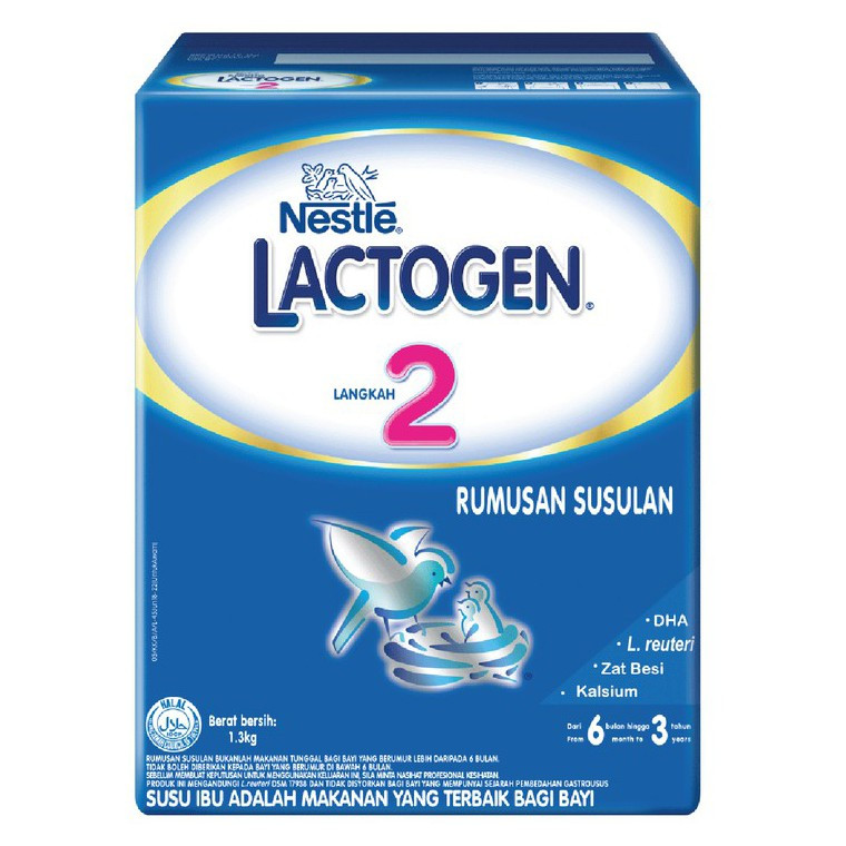 Lactogen 2 Rumusan Susulan Baby Milk Follow-up Formula (6m to 3y) - 1300g (Imported From Malaysia)