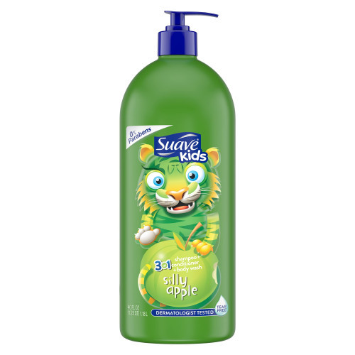 Suave Kids 3in1 Shampoo + Conditioner + Silly Apple Body Wash - 532ml (USA)