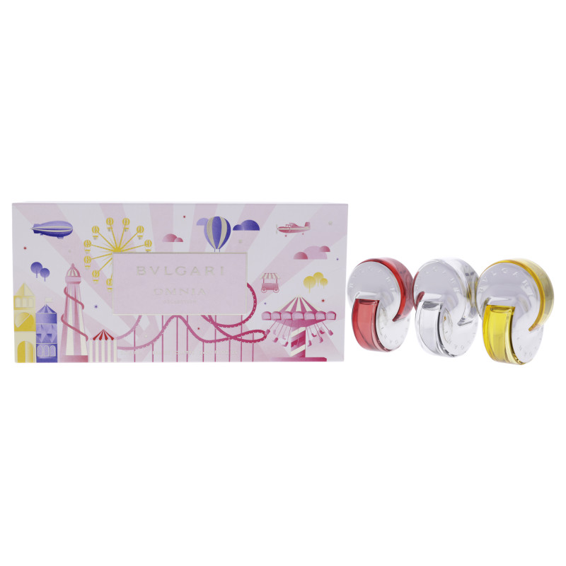 BVLGARI Omnia Collection Eau De Toilette 3 Pcs Mini Perfume Gift Set - 45ml (Italy)