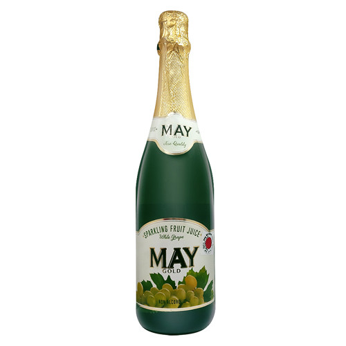 May Gold Sparkling Fruit Juice White Grape Flavour - 750ml