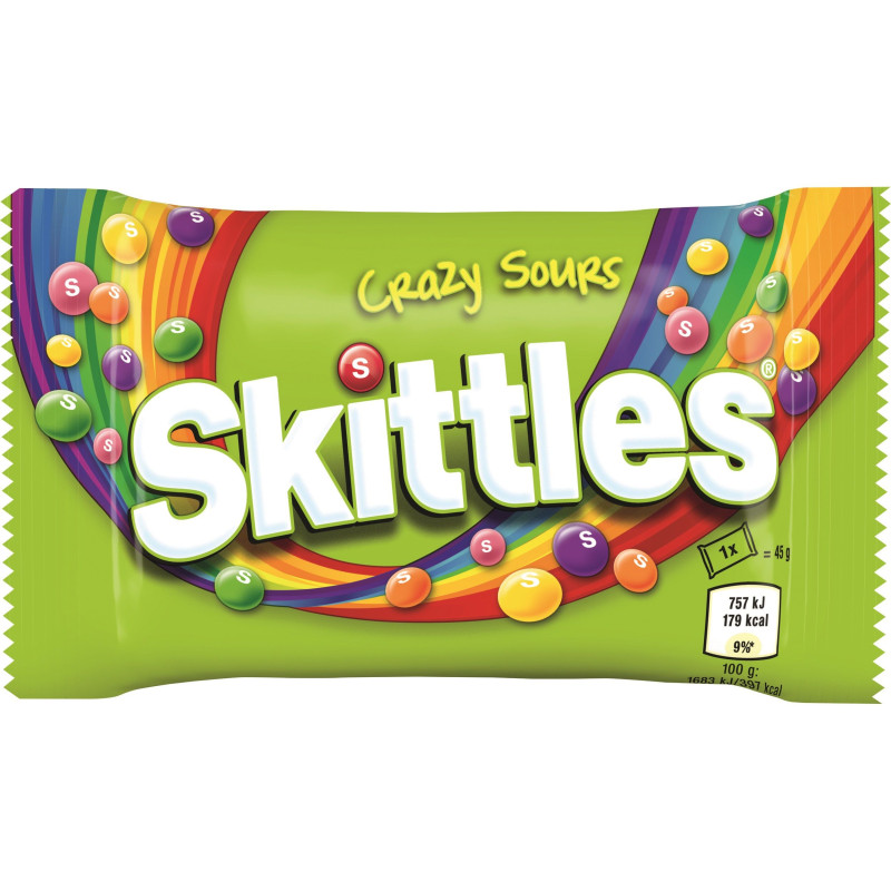 Skittles Crazy Sours Chocolate - 45g (Imported from UK)