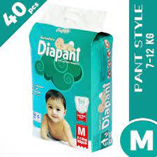 Bashundhara Diapant Pant Style Baby Diaper (7-12Kg) - M 40pcs (BD)