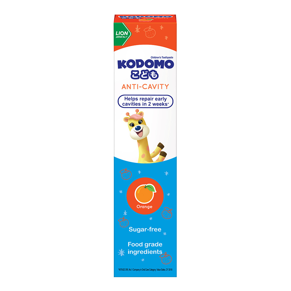 Kodomo Anti Cavity Toothpaste Orange (0-6 Years) - 80g (Thailand)