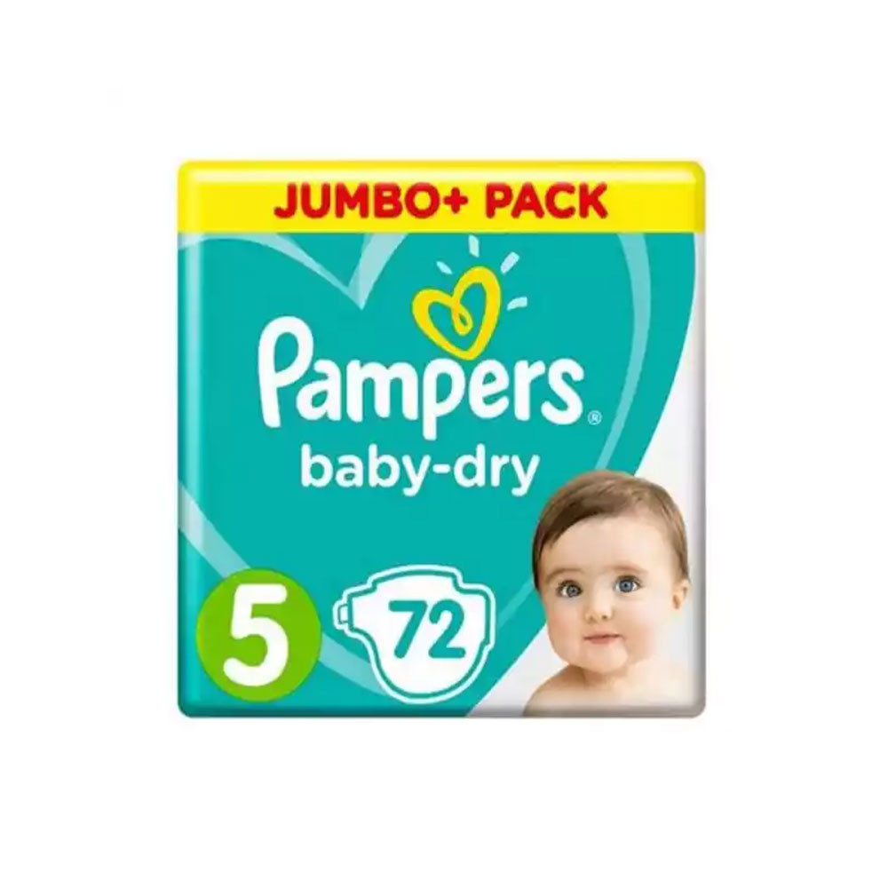 Pampers 5 Baby Dry Type Belt Diaper (11-16kg) - 72Piece (UK)