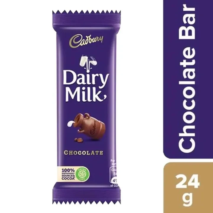 cadbury Dairy Milk 20 Rs ,24gm ,40Pcs, indian - full box