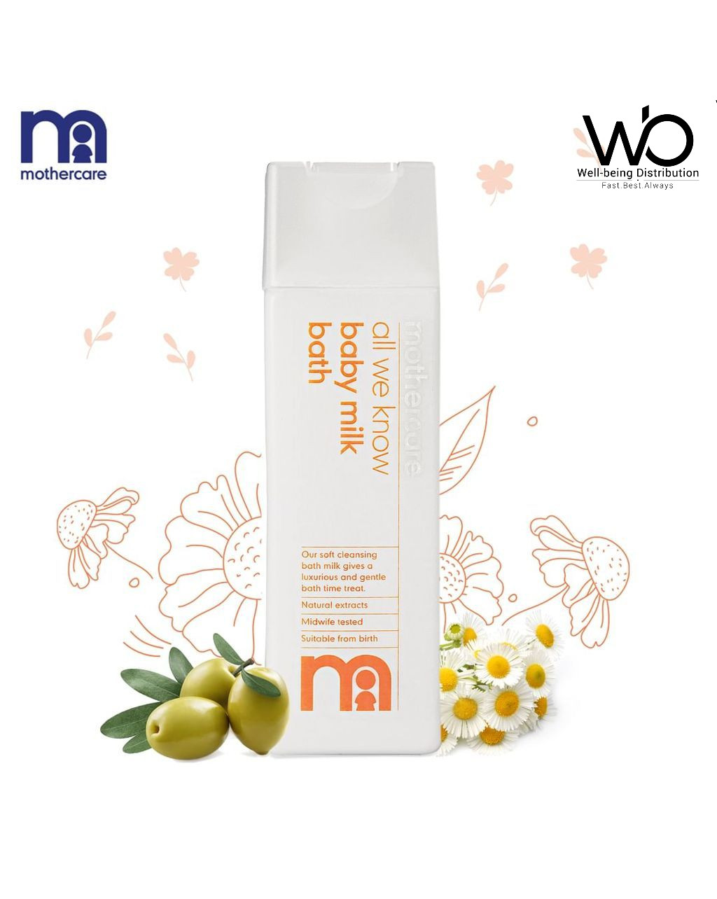 Mothercare All We Know Baby Milk Bath - 300ml