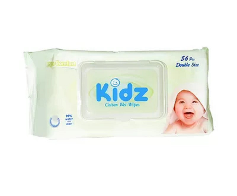 Kidz Ultra Comfort Cotton Baby Wet Wipes - 56pcs