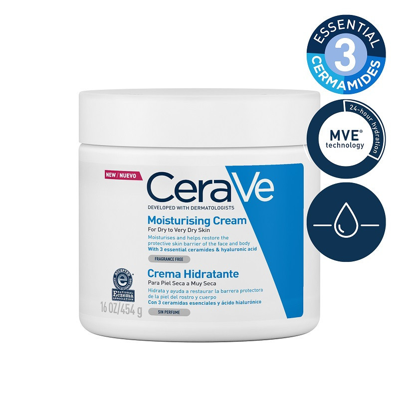 CeraVe Moisturising Cream for Dry Skin - 454g (France)