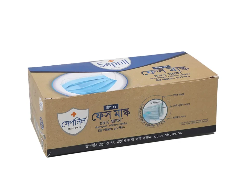 Sepnil Face Mask Blue (Box) - 50 Pcs
