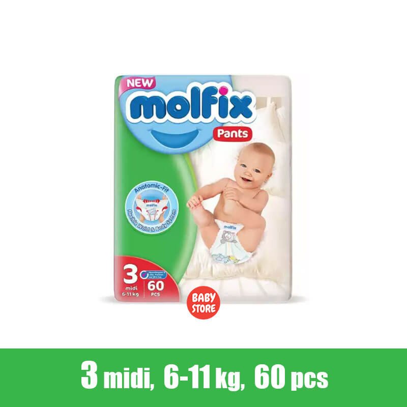 Molfix Pants Baby Diaper 3 (6-11Kg) - 60Piece
