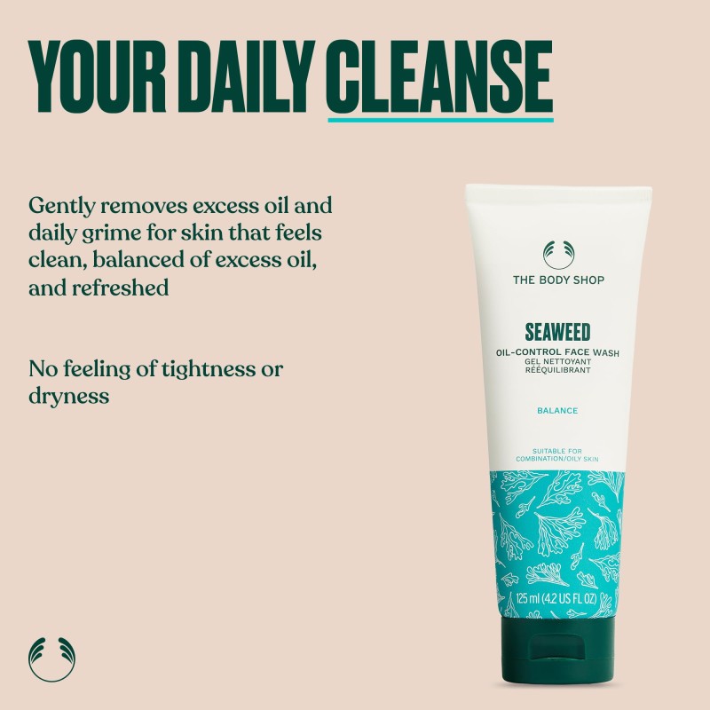 The Body Shop Seaweed Oil Control Face Wash 125ml ( Poland )