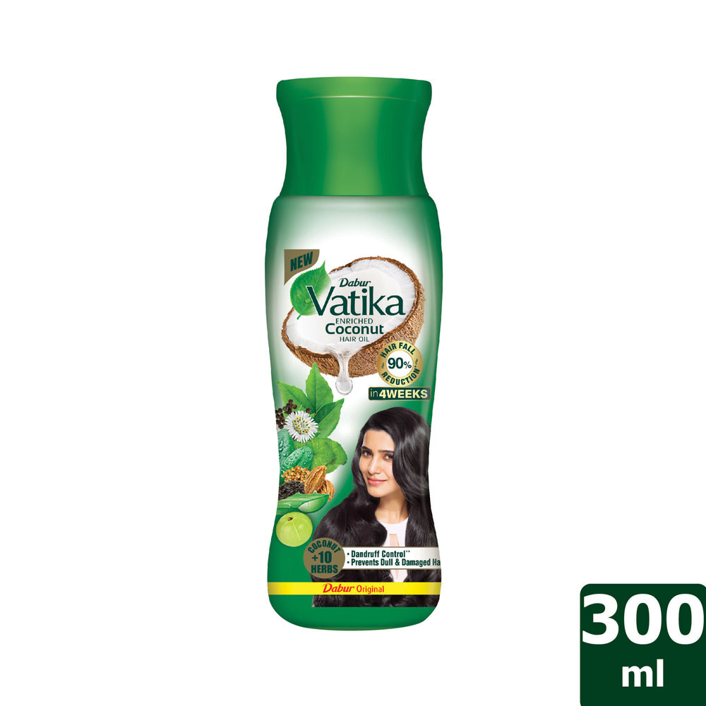 Dabur Vatika Enriched Coconut Hair Oil Hair Fall Reduction - 300ml (India)