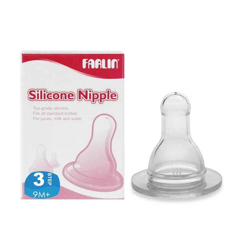 Farlin Silicone Nipple For Baby 3 Step 9+ Months - Taiwan