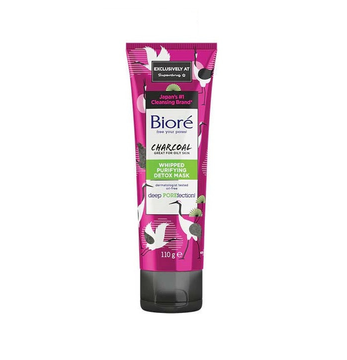 Biore Charcoal Whipped Purifying Detox Face Mask - 110g (B1G1)