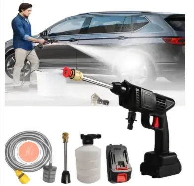 Car Wash Washer Gun Cordless High Pressure Car Washer Spray Rechargeable 2 Type Wash Gun Electric Water Gun Machine