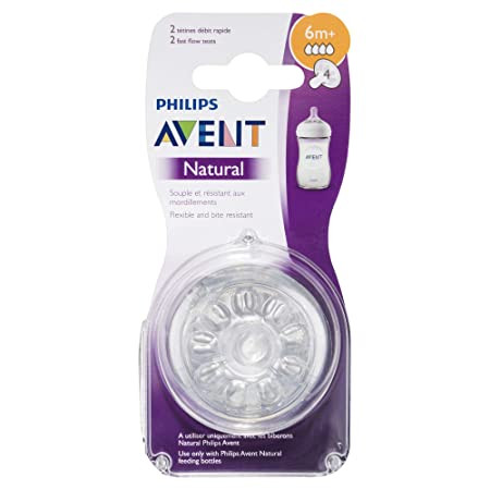 Philips Avent Natural Teat 1M+ Twin Pack Nipple - (SCF042/27)