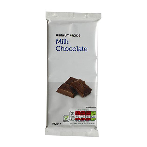 Asda Smart Price Milk Chocolate Bar - 100g
