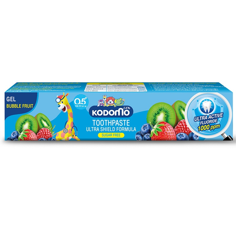 Kodomo Bubble Fruit Toothpaste Gel Ultra Shield Formula (0.5 Years Up) - 40g (Thailand)